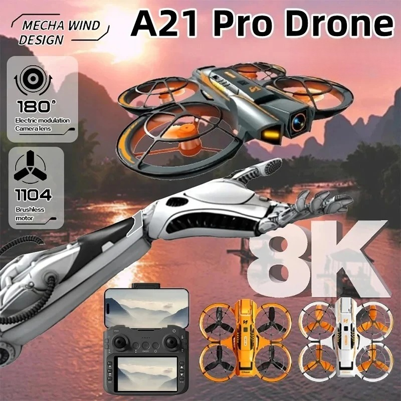 Drone Kit Professional - オリジナルA21 Proドローン 4KプロフェッショナルFPV 8K HDデュアルカメラ WiFi