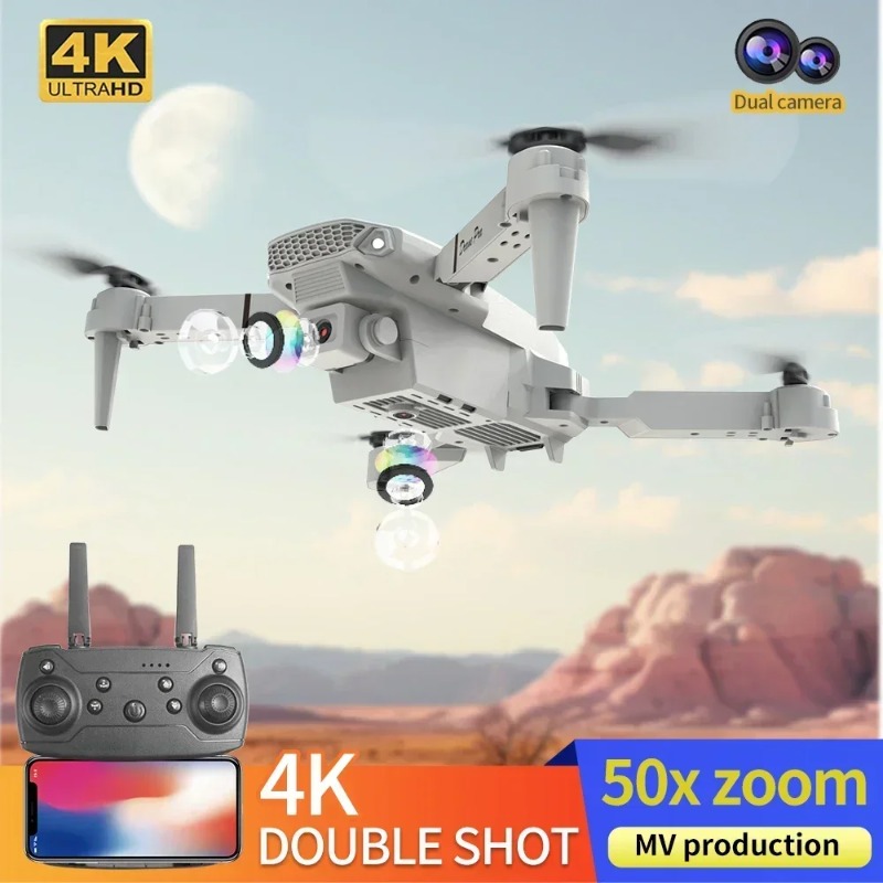E88ミニドローン 4K HDカメラ WiFi FPV 折り - Drone Kit Tricopter のレビューと価格